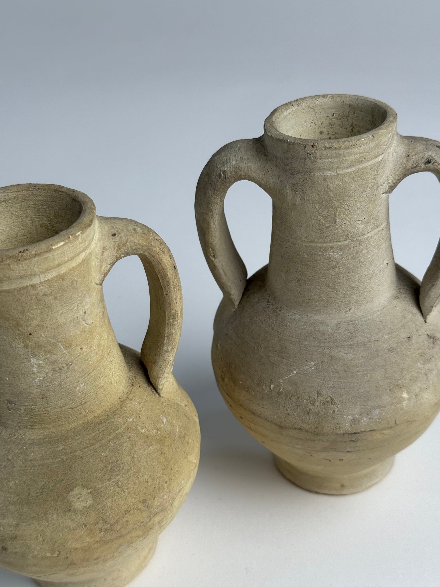 Double handled stoneware amphoras