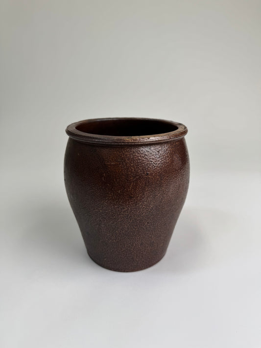 Vintage brown earthenware pot