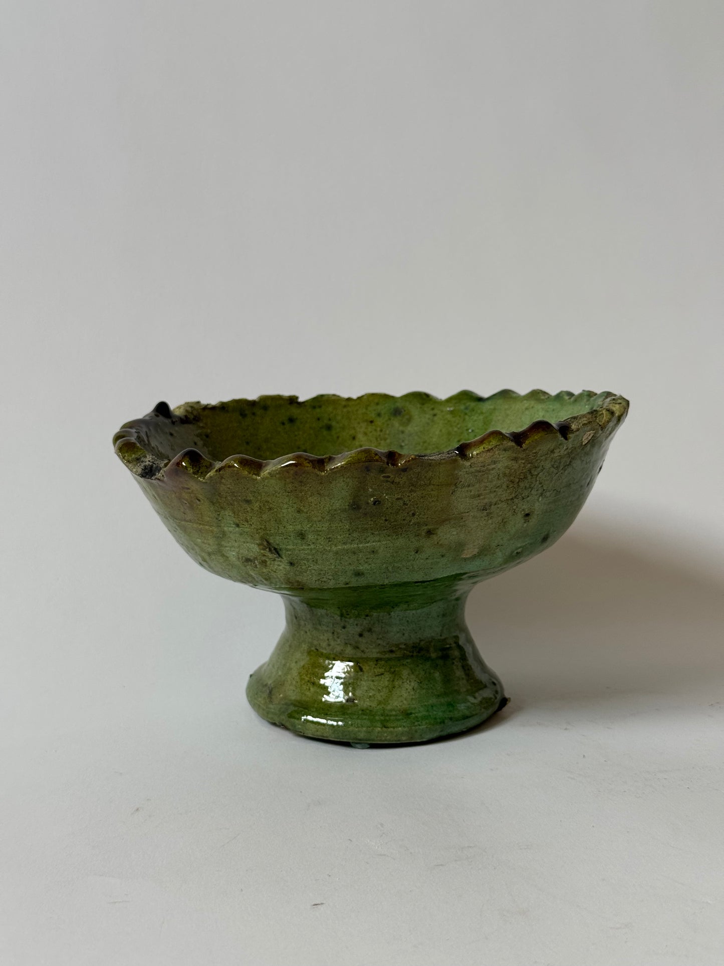 Green Moroccan Pedestal Bowl