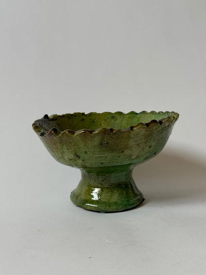 Green Moroccan Pedestal Bowl