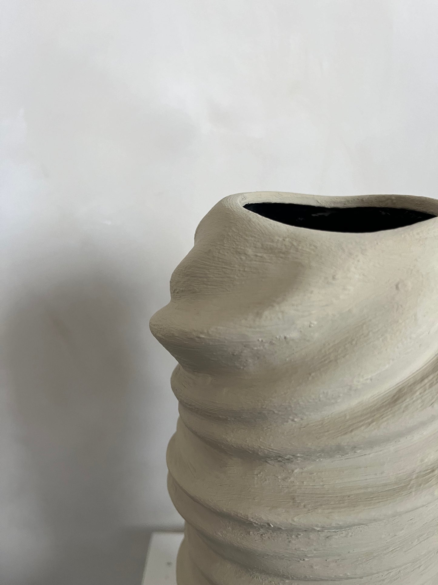 CLOUD  |  soft beige swirl quirky vase