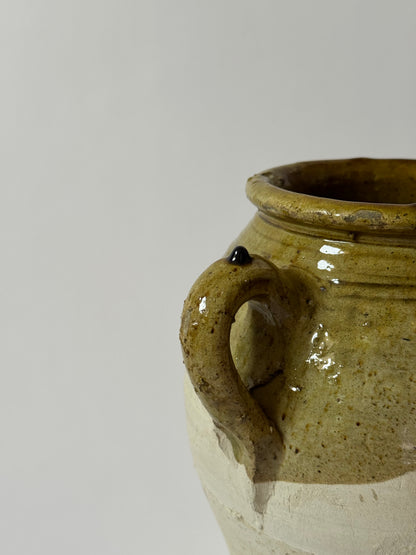 Large Moroccan Olive Glaze Vessel