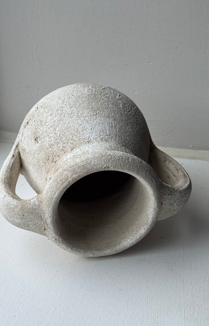 Up-Cycled | Small Off-White Double Handled Pot