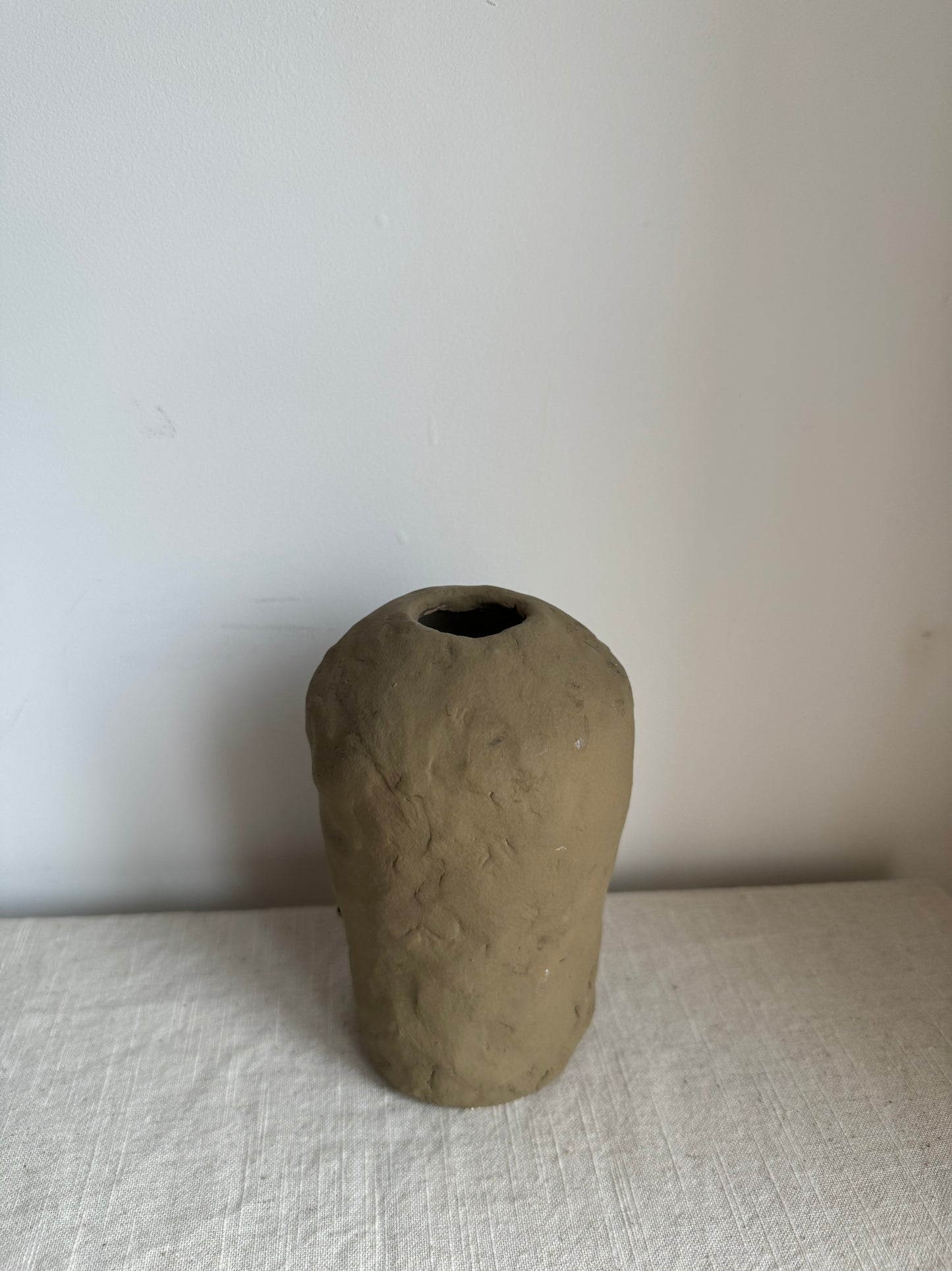 EARTH  |  warm brown irregular clay vase