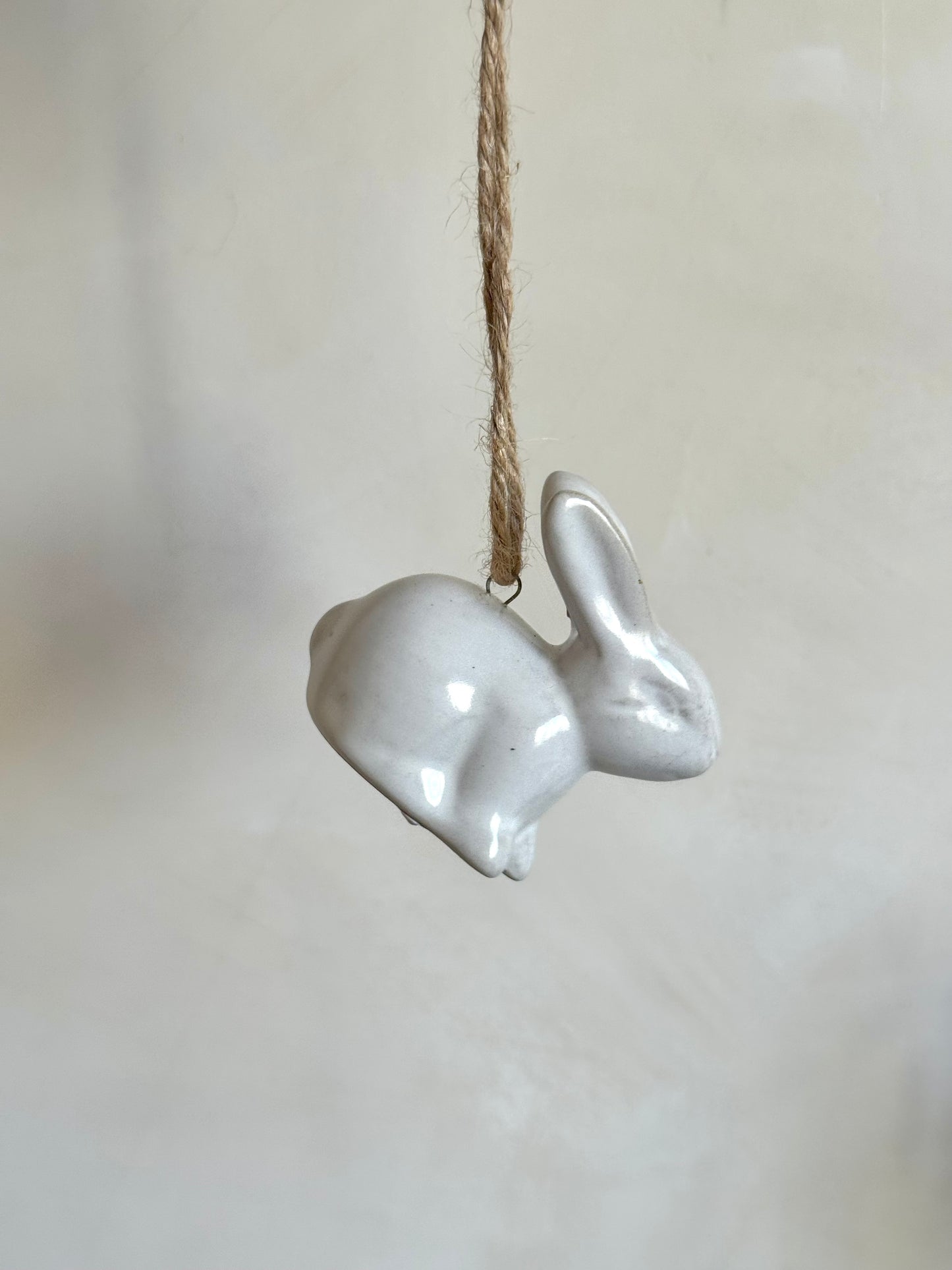 Small Ceramic Hanging Decorative Bunny
