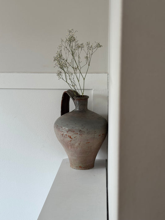 Large vintage terracotta jug