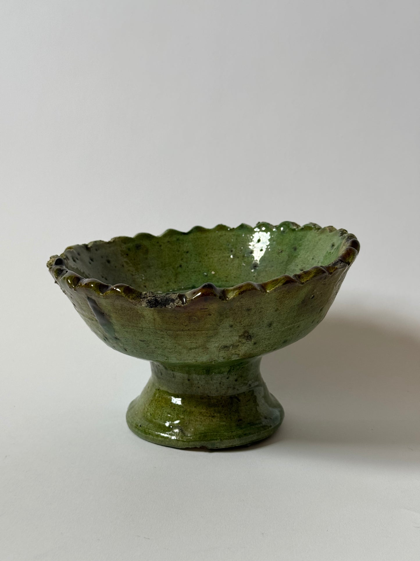 Green Moroccan Pedestal Bowl