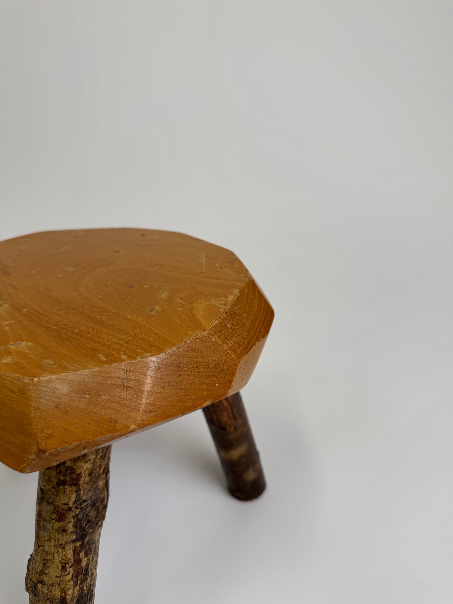 Small reclaimed wood decorative stool