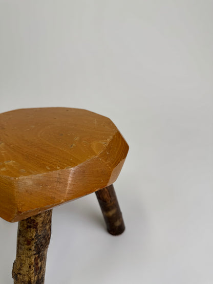 Small reclaimed wood decorative stool