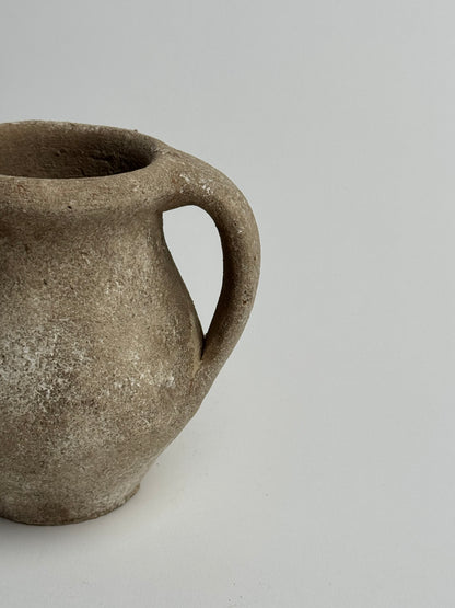 Up-Cycled | Beige Patina-Effect Double Handled Pot