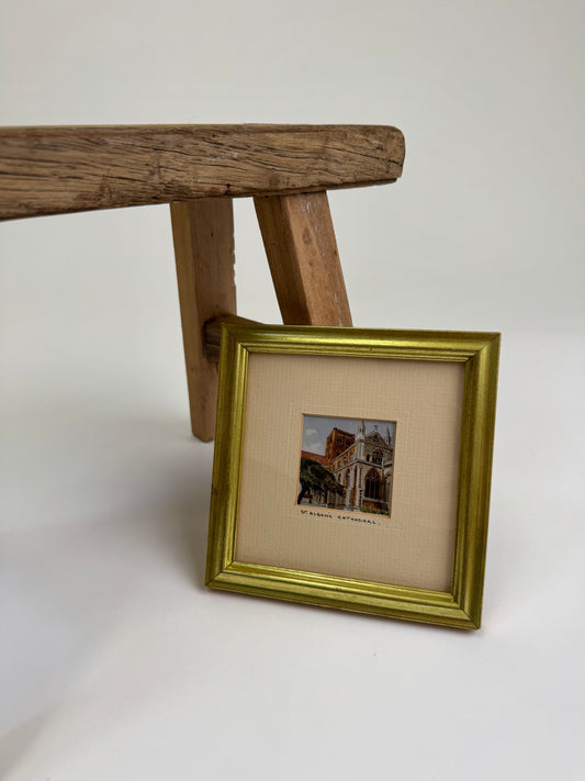 Small Vintage gold framed print