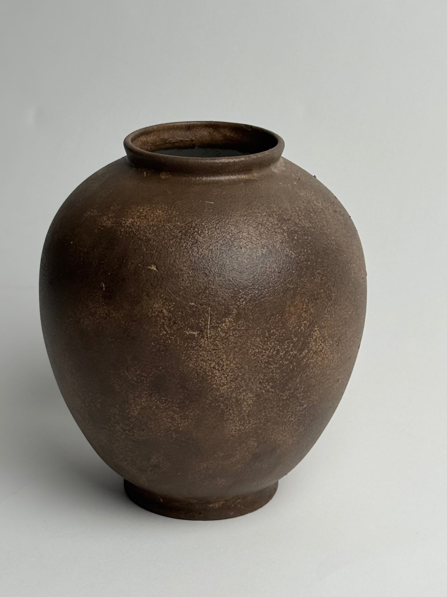 Up-Cycled | Deep Earthy Brown Rounded Vase