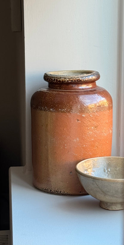 Large Vintage Stoneware Storage Jar