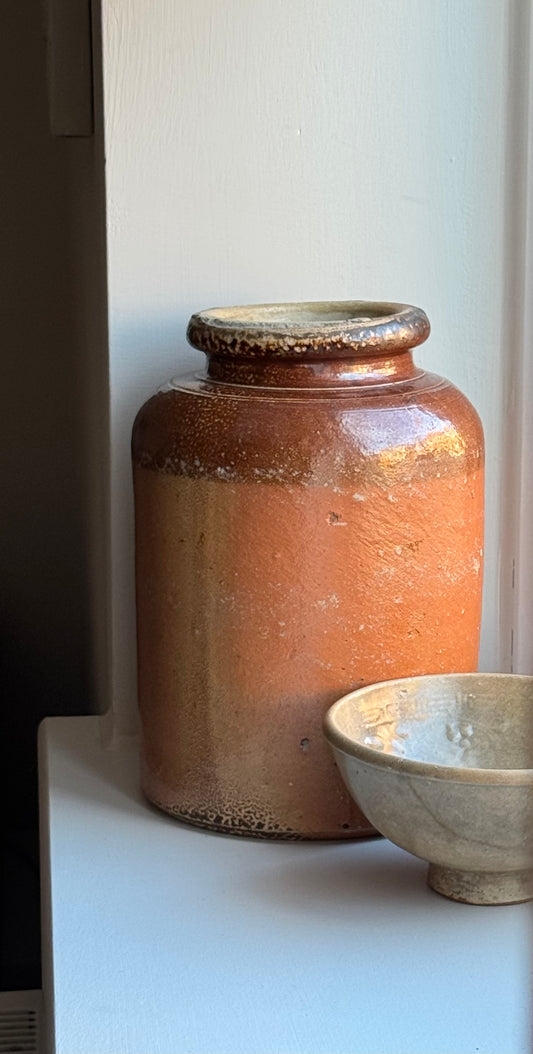 Large Vintage Stoneware Storage Jar