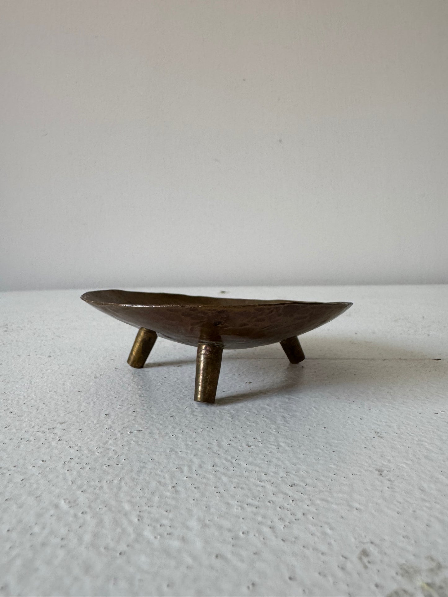 Small Vintage brass footed bowl