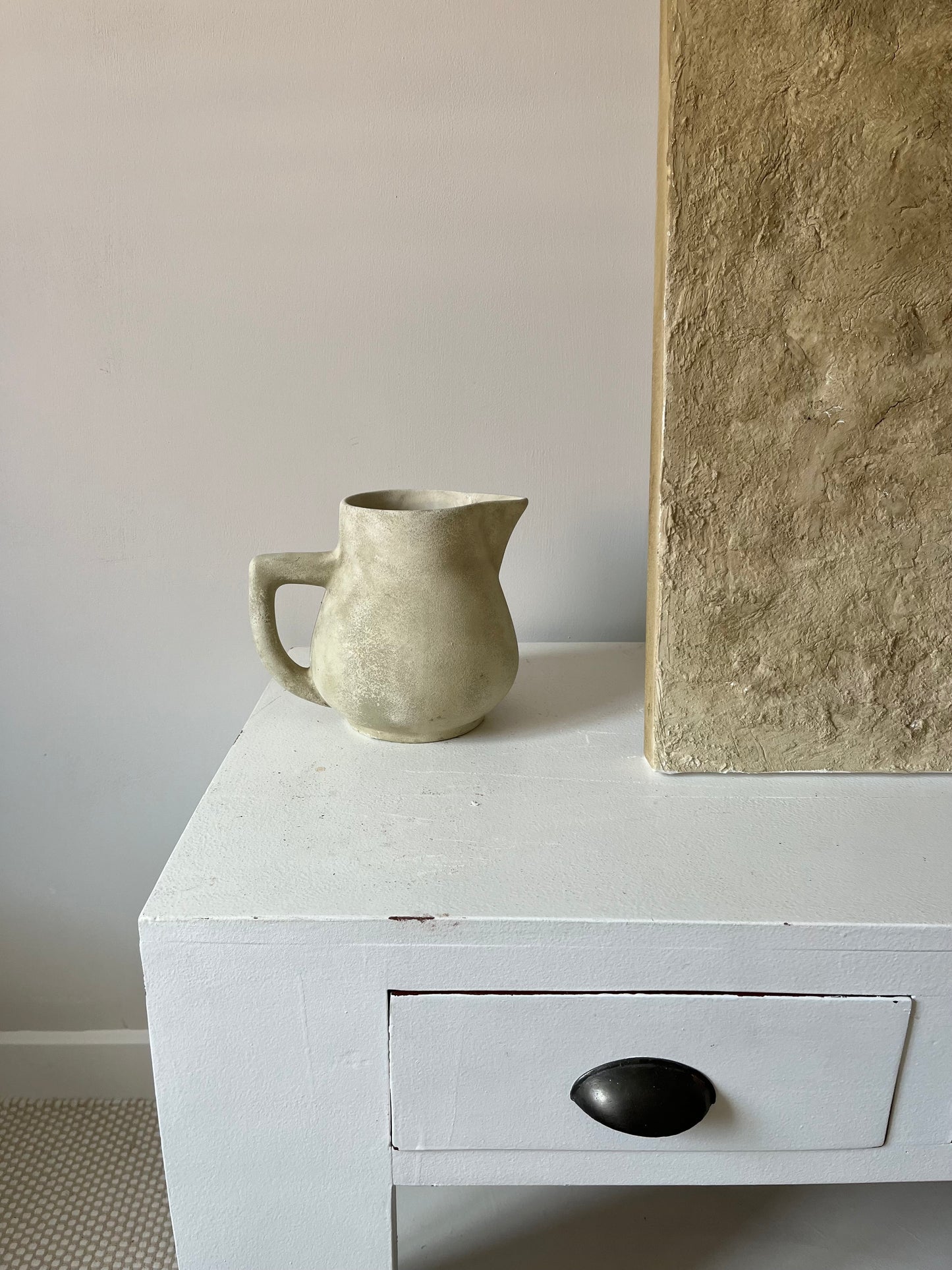 CLOUD  |  light beige stone effect angled decorative jug