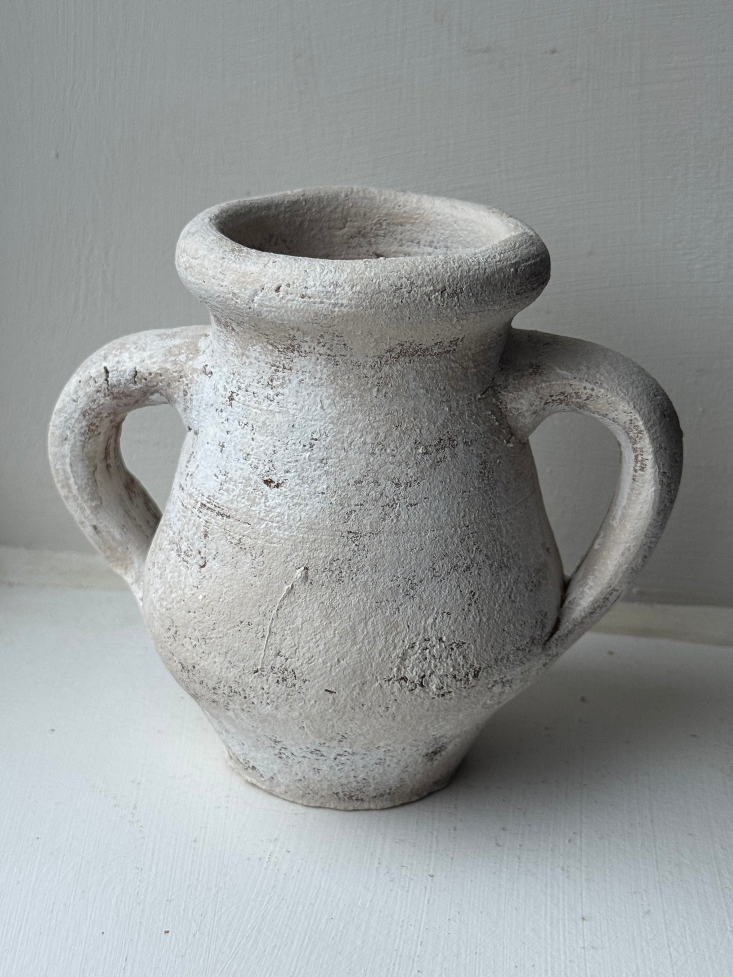 Up-Cycled | Small Twin Handle Off-White Pot