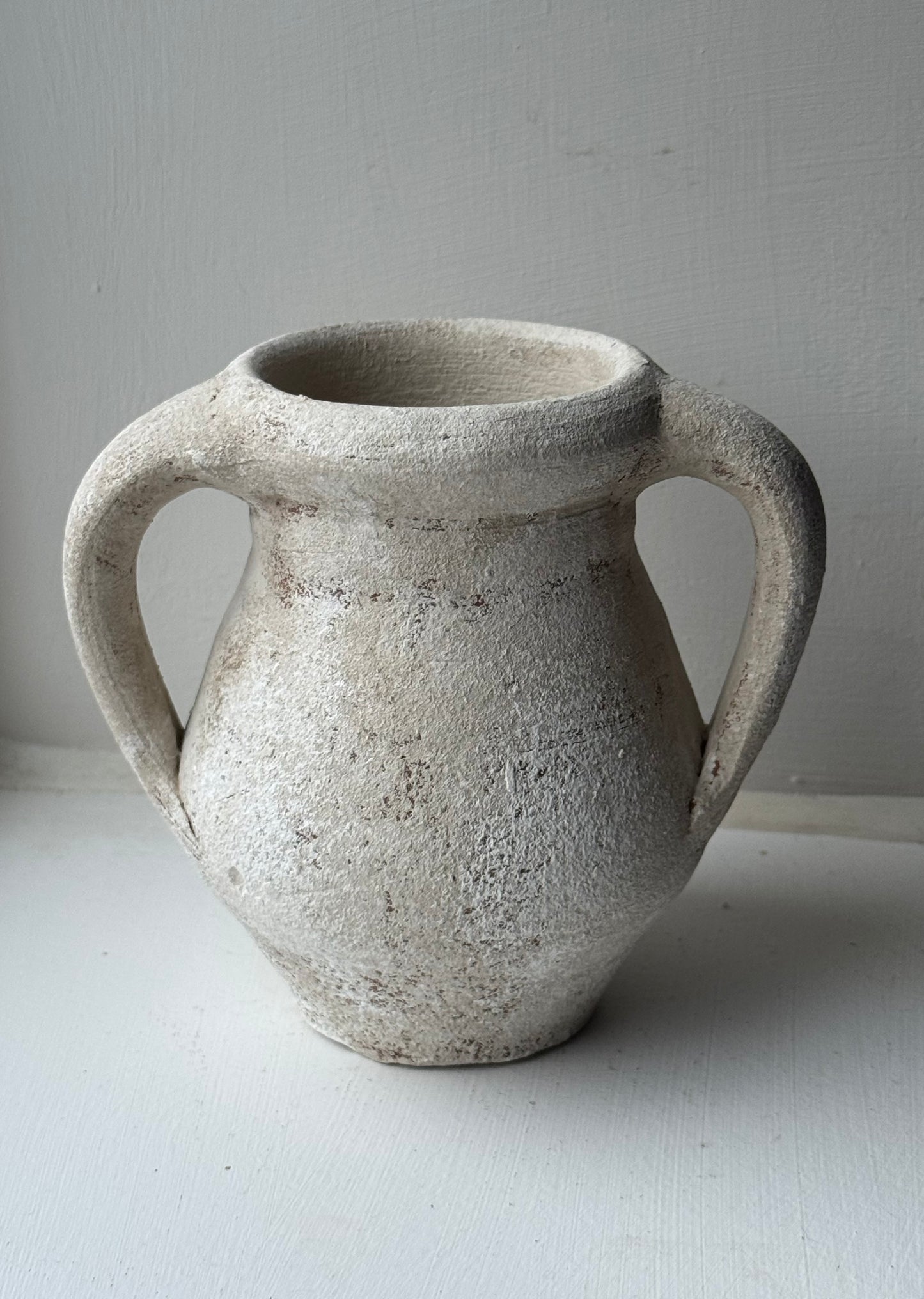 Up-Cycled | Small Off-White Double Handled Pot