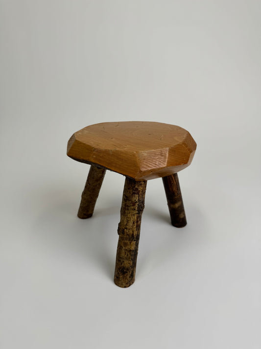 Small reclaimed wood decorative stool