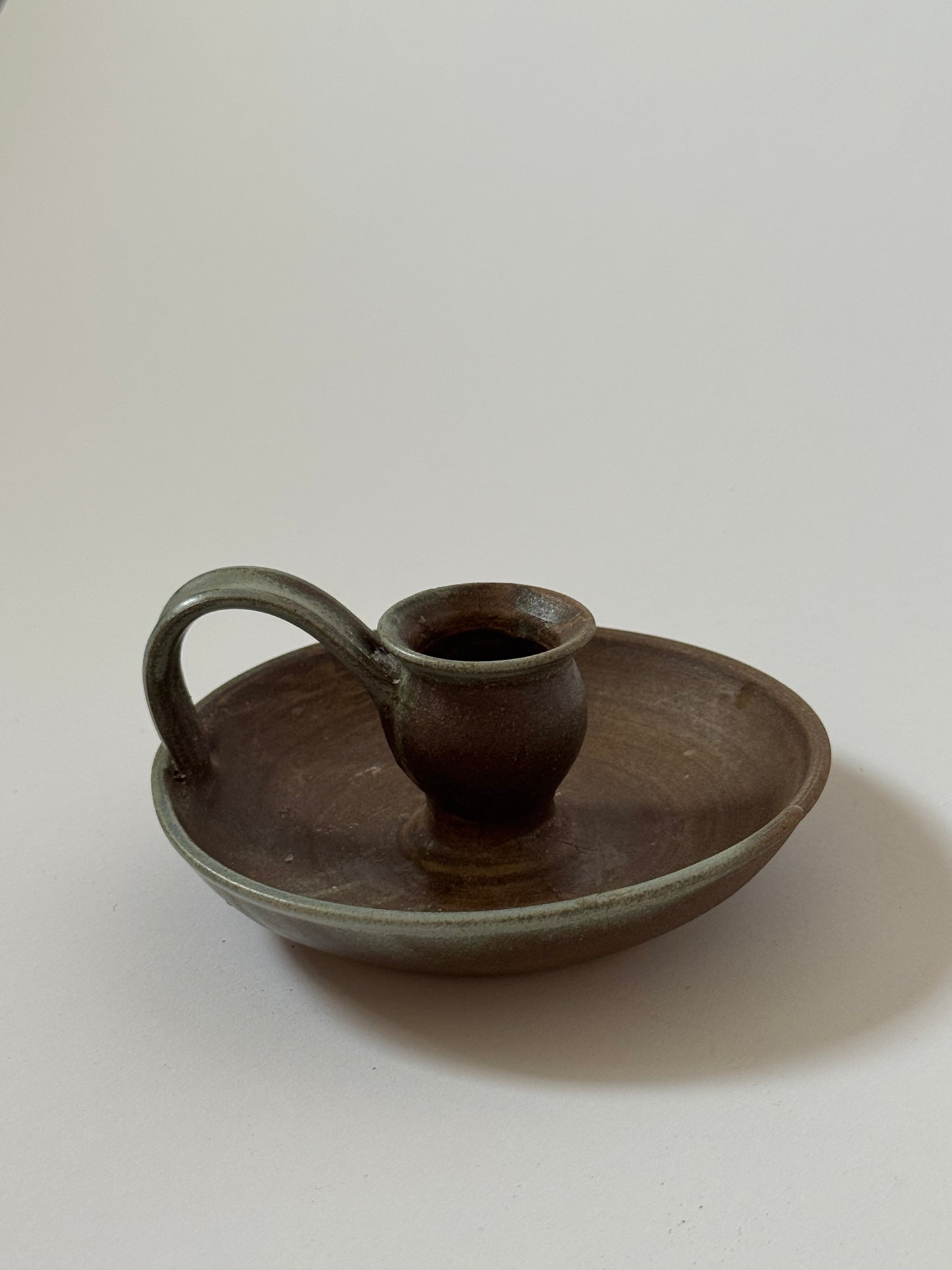 Two Toned Studio Pottery Candle Holder