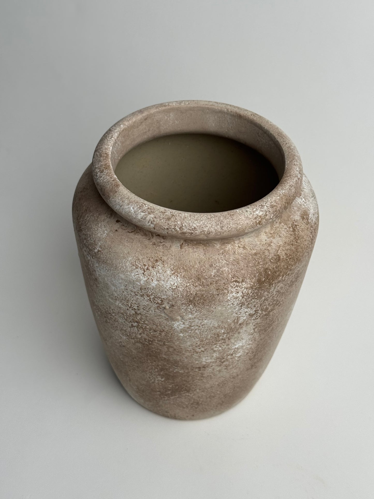 Up-Cycled | Warm Beige Stone-Effect Vase