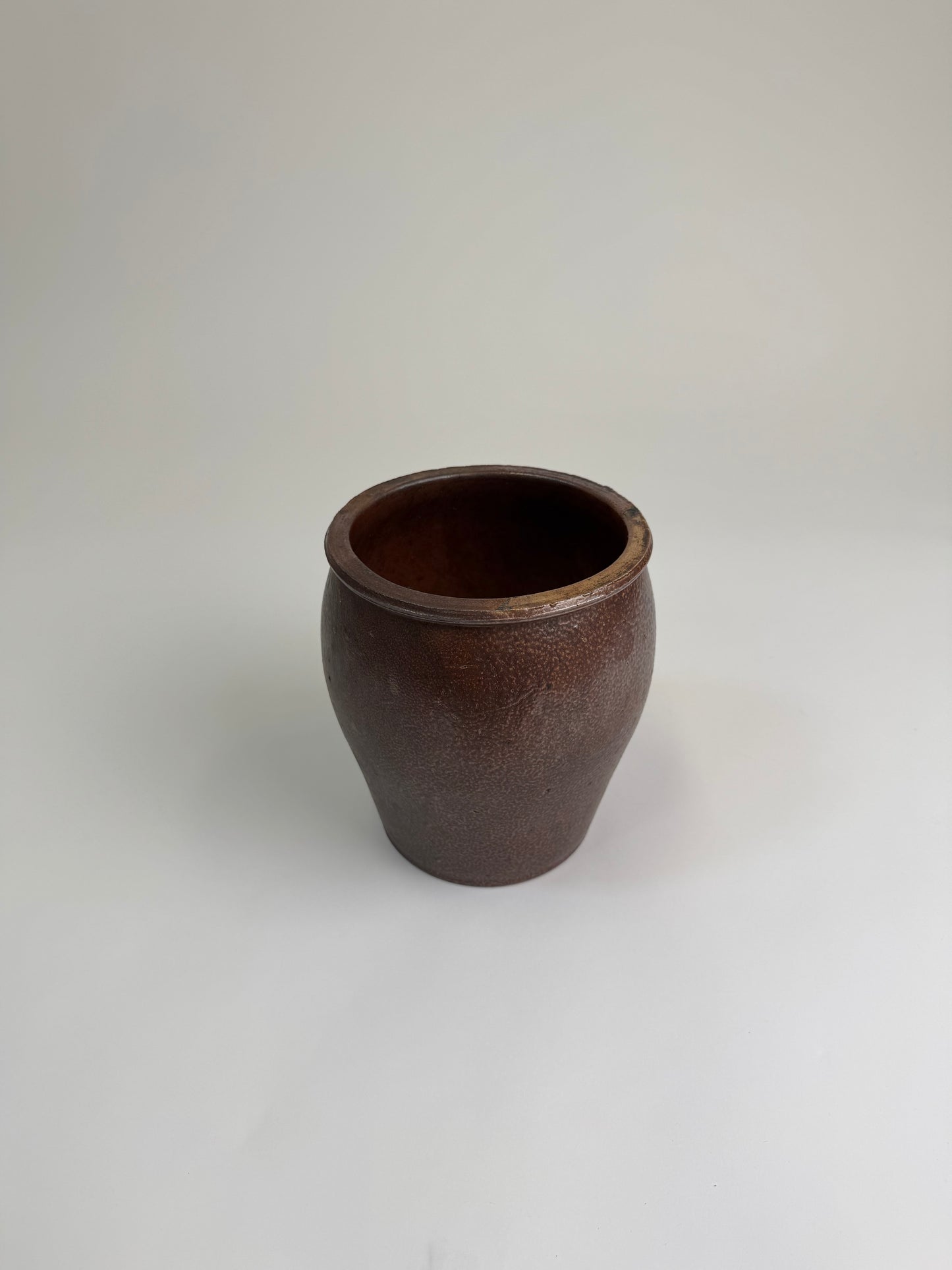 Vintage brown earthenware pot