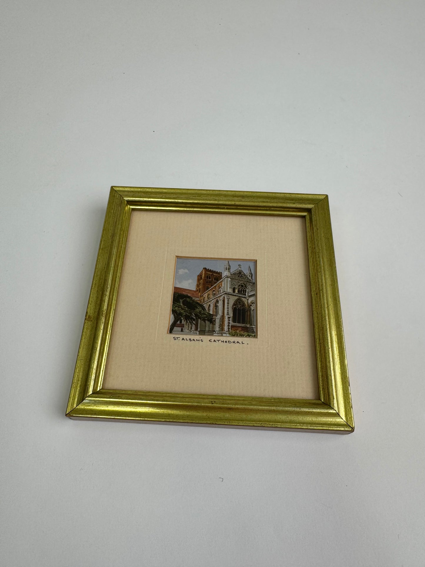 Small Vintage gold framed print