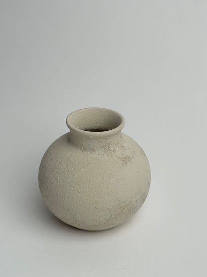 Up-Cycled | Soft Beige Small Rounded Pot
