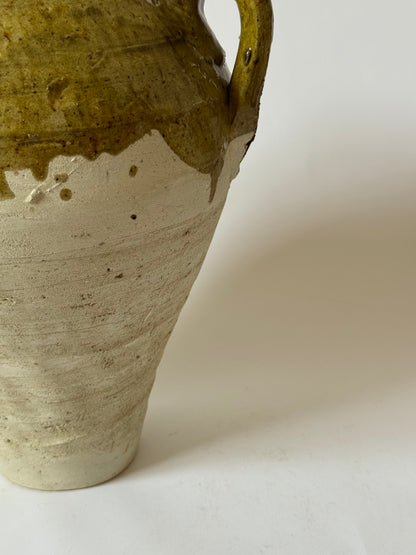 Large Moroccan Olive Glaze Vessel
