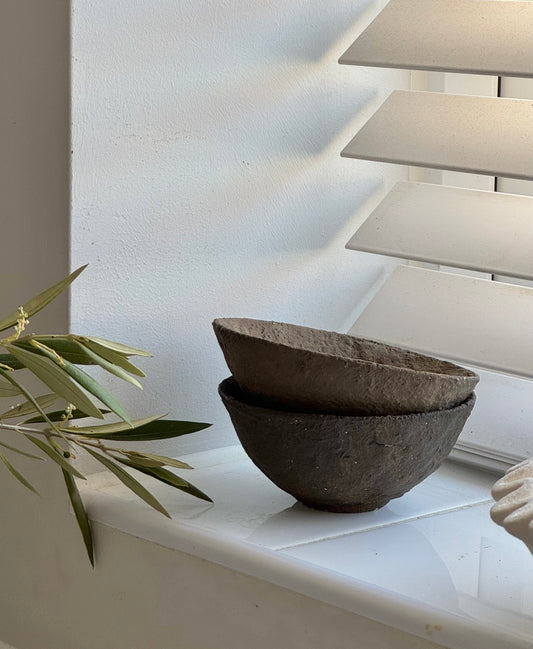 Up-cycled  | small neutral textured decorative bowls