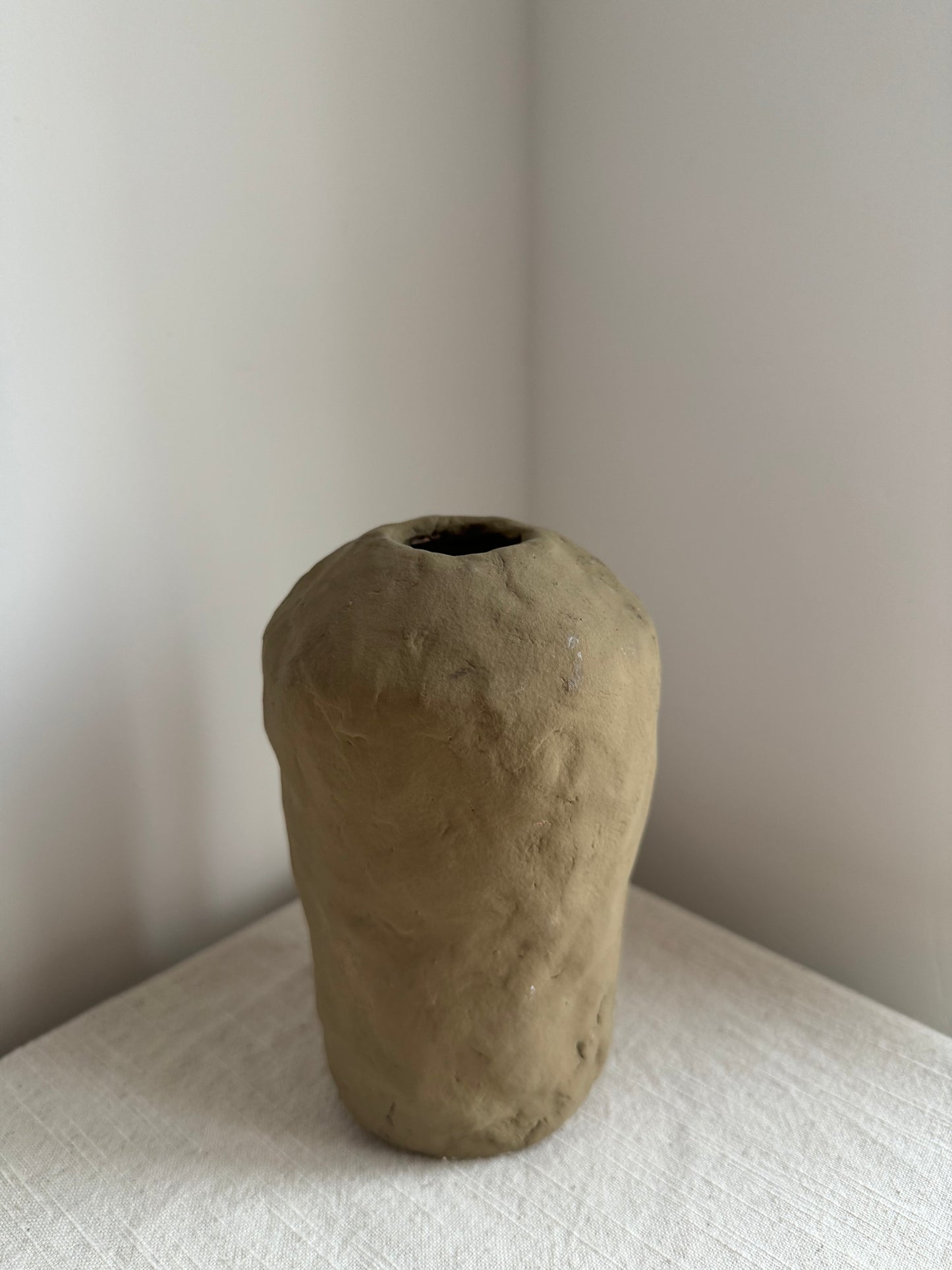 EARTH  |  warm brown irregular clay vase