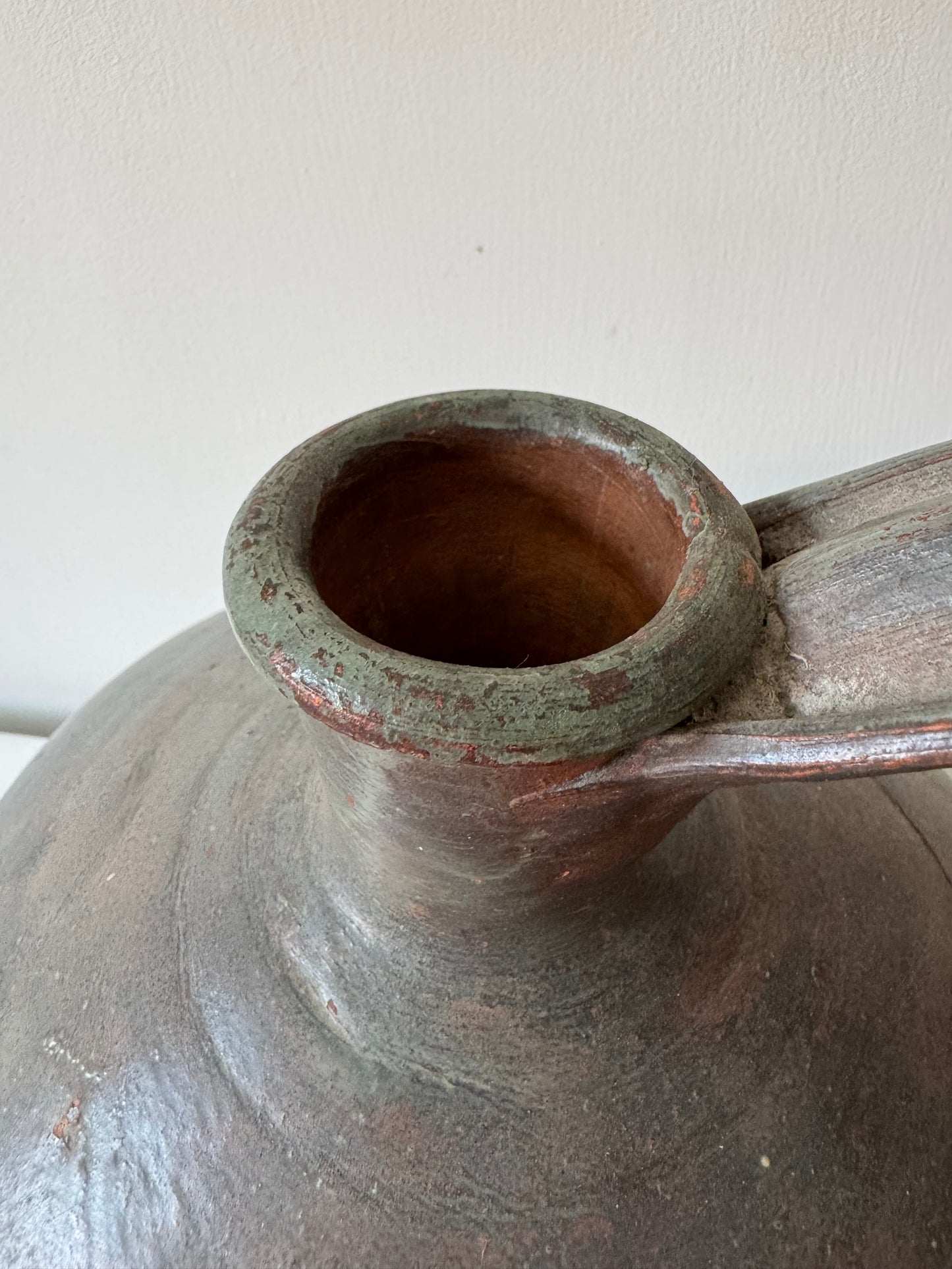 Large vintage terracotta jug