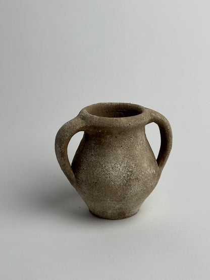 Up-Cycled | Beige Patina-Effect Double Handled Pot