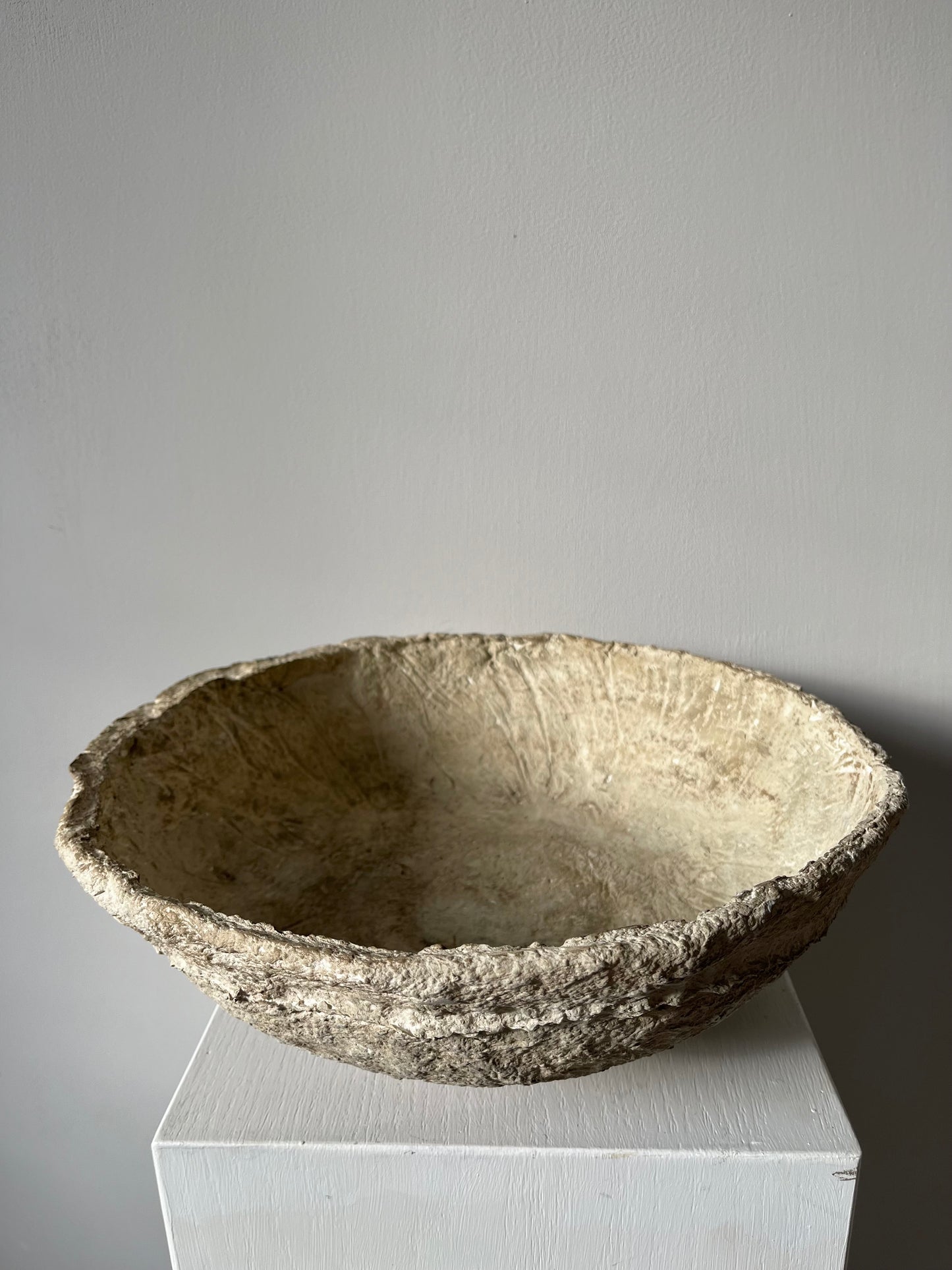 Handmade Papier-maché bowl  |  RUSTIC BEIGE