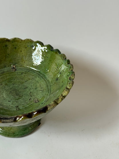 Green Moroccan Pedestal Bowl