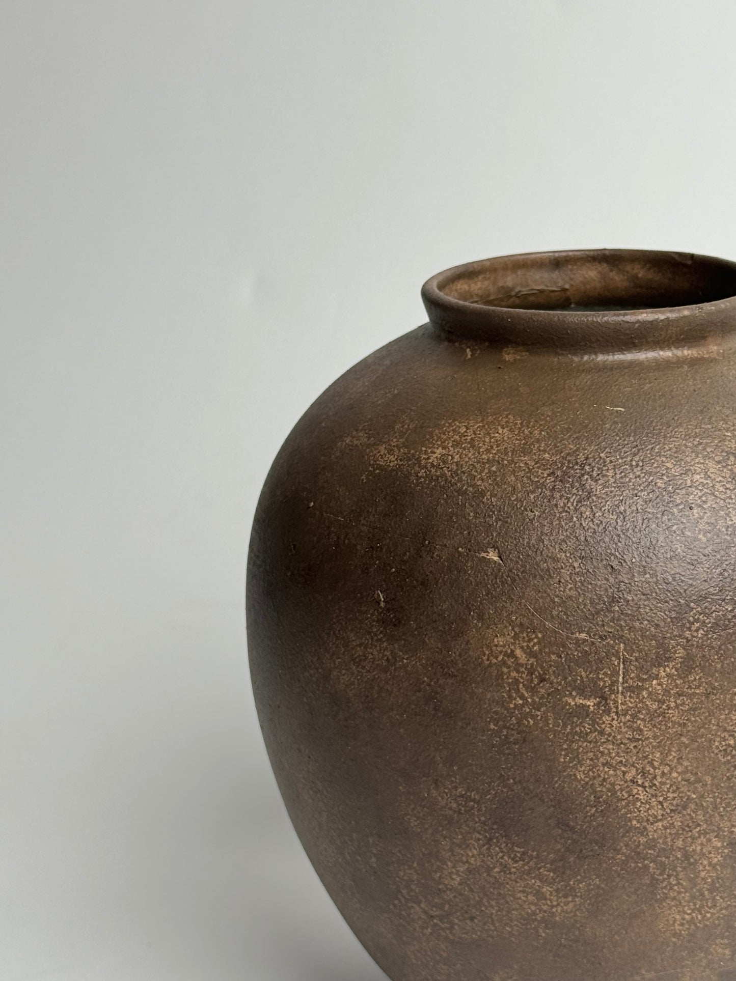 Up-Cycled | Deep Earthy Brown Rounded Vase