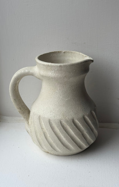 Up-Cycled | Line Detail Cream Rustic Jug