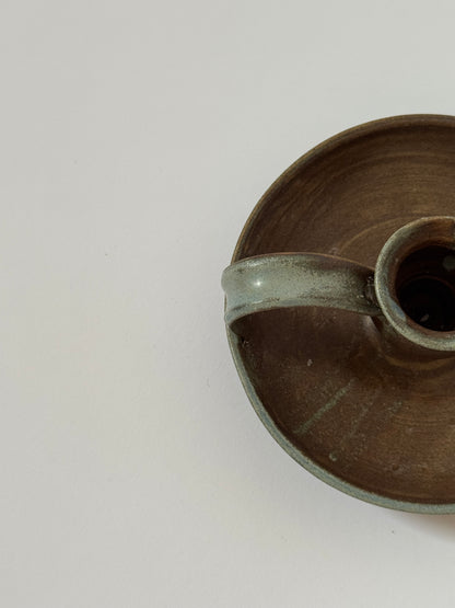 Two Toned Studio Pottery Candle Holder