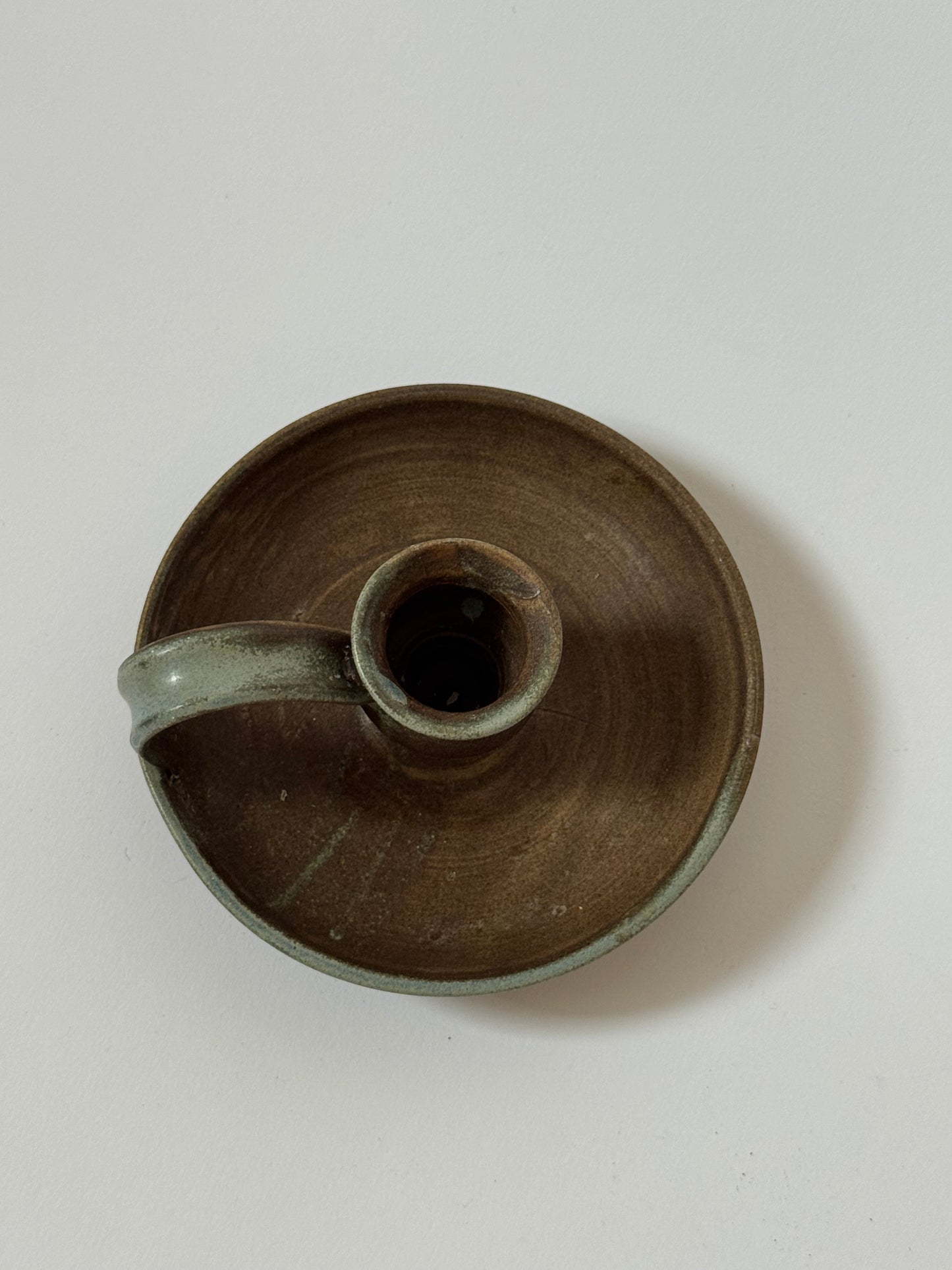 Two Toned Studio Pottery Candle Holder