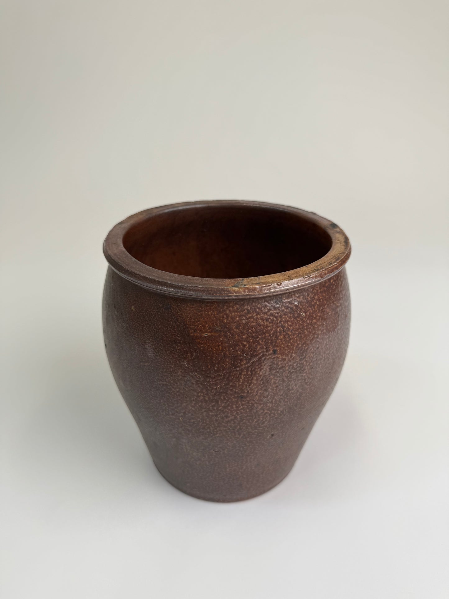 Vintage brown earthenware pot