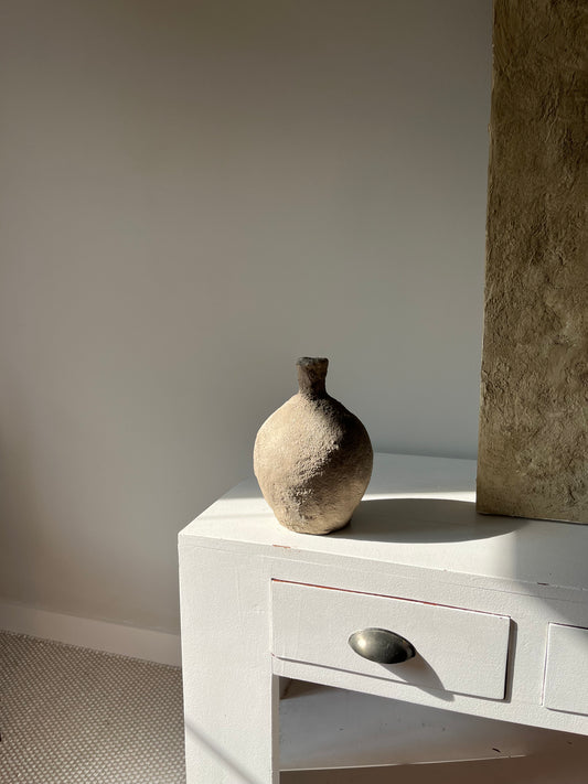 EARTH  | earthy brown textured rounded pot