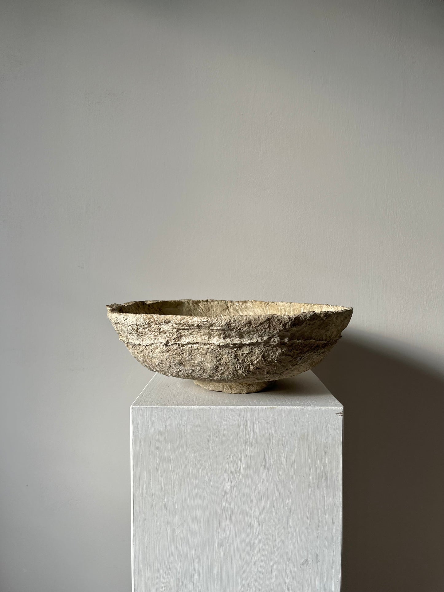 Handmade Papier-maché bowl  |  RUSTIC BEIGE