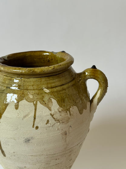 Large Moroccan Olive Glaze Vessel