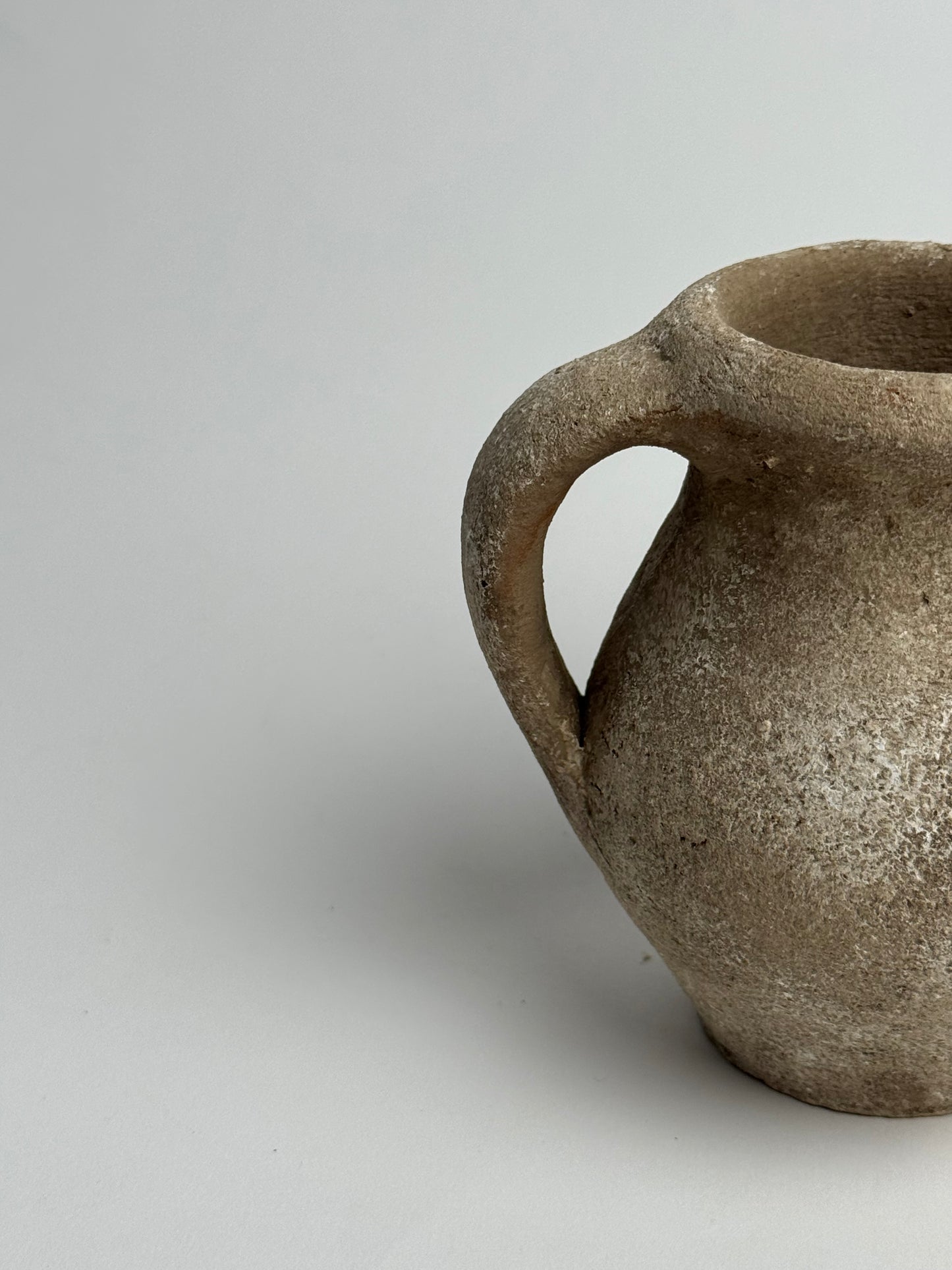 Up-Cycled | Beige Patina-Effect Double Handled Pot