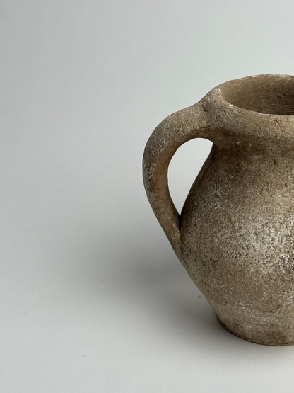 Up-Cycled | Beige Patina-Effect Double Handled Pot