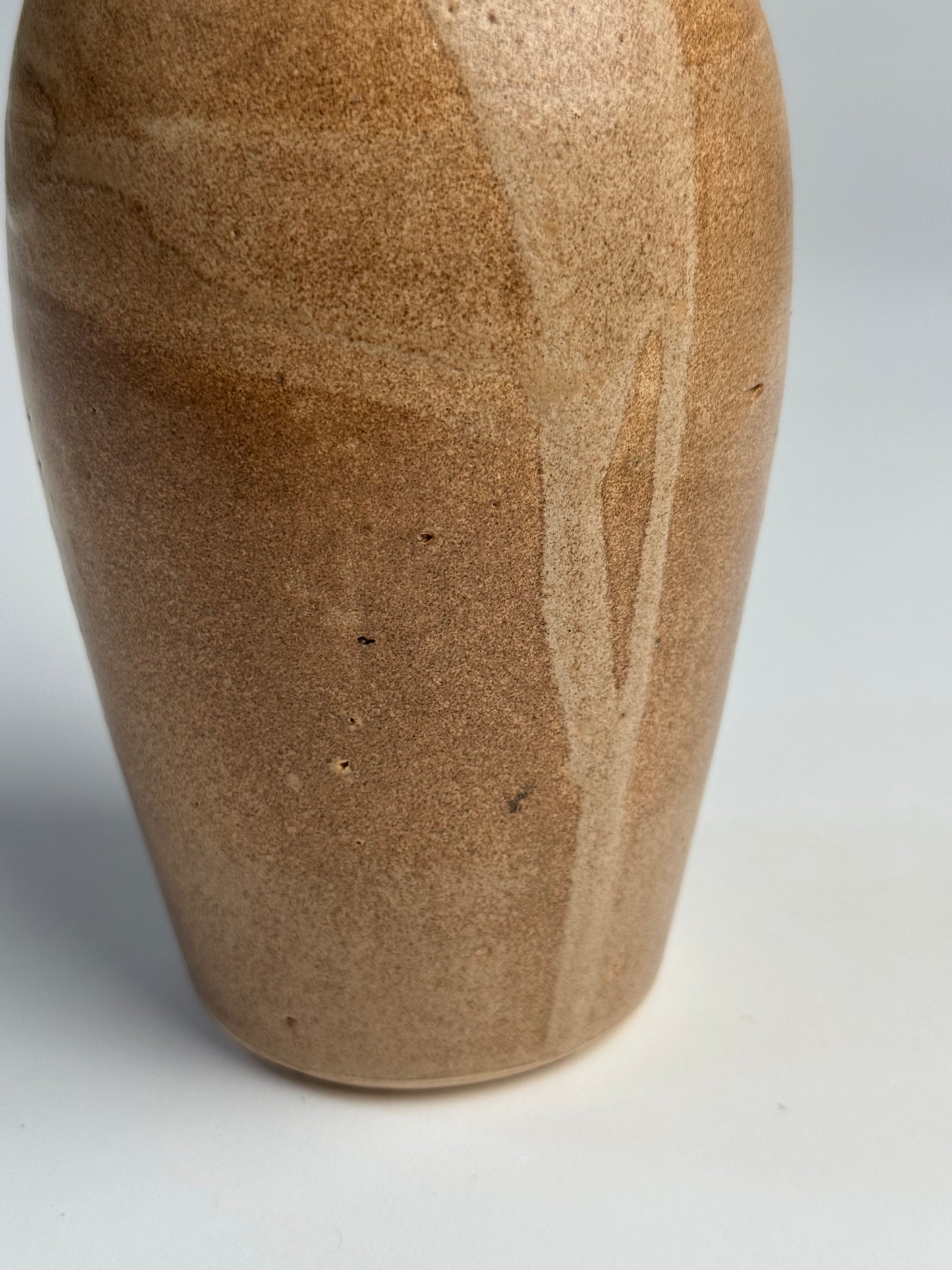 Light brown vintage glazed vase