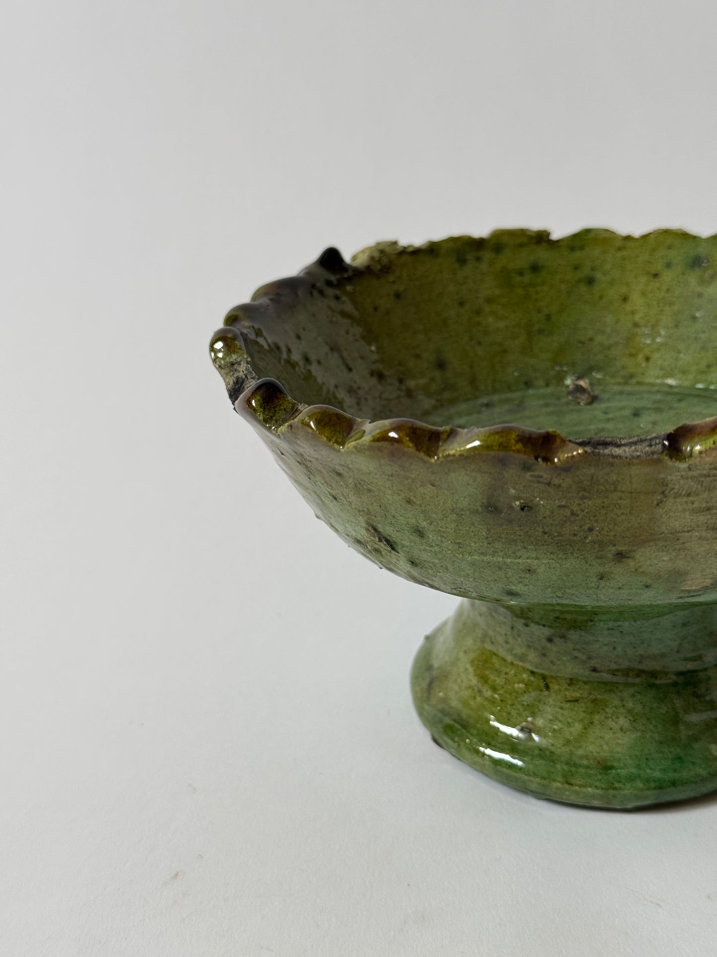 Green Moroccan Pedestal Bowl
