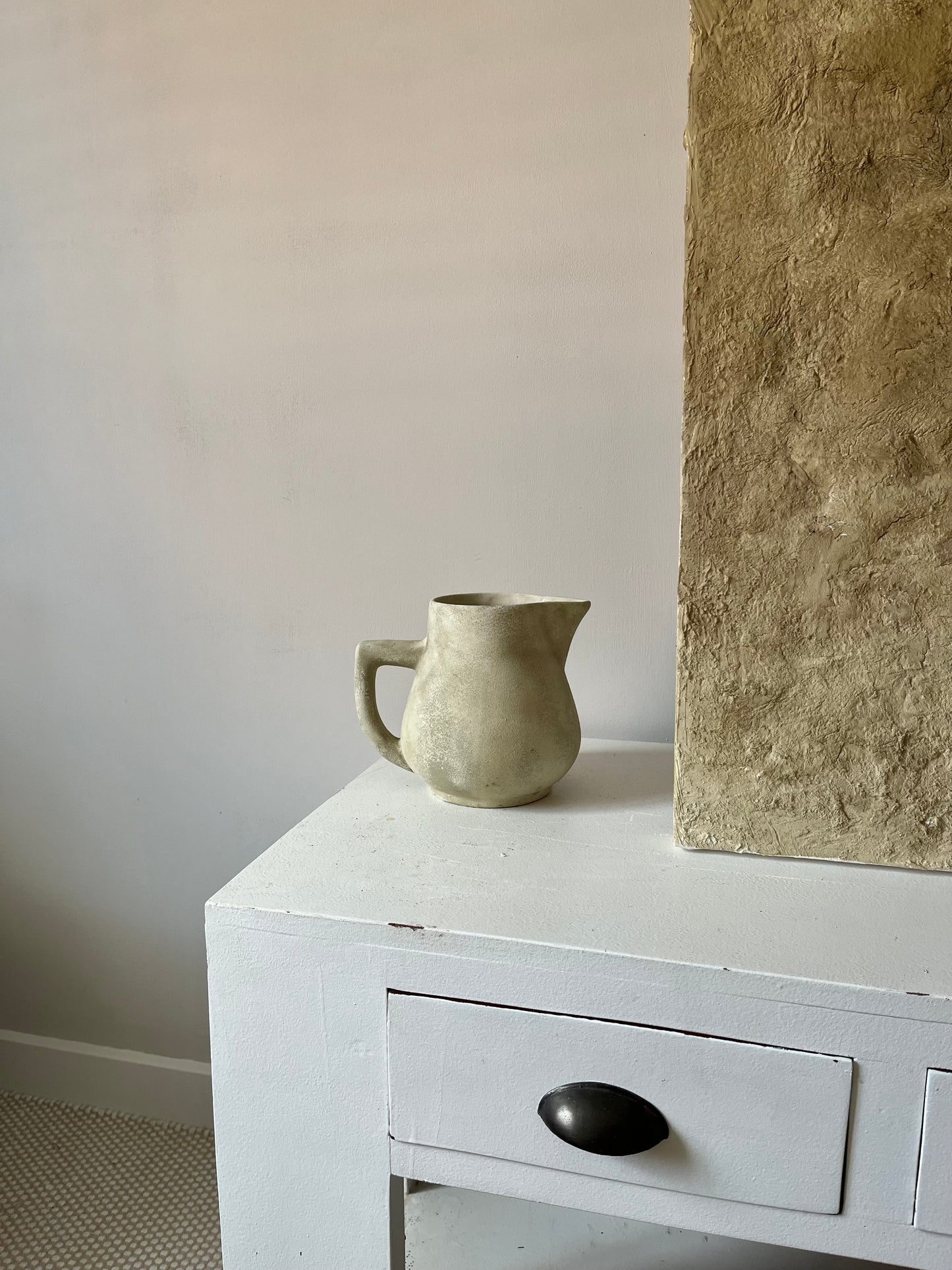 CLOUD  |  light beige stone effect angled decorative jug