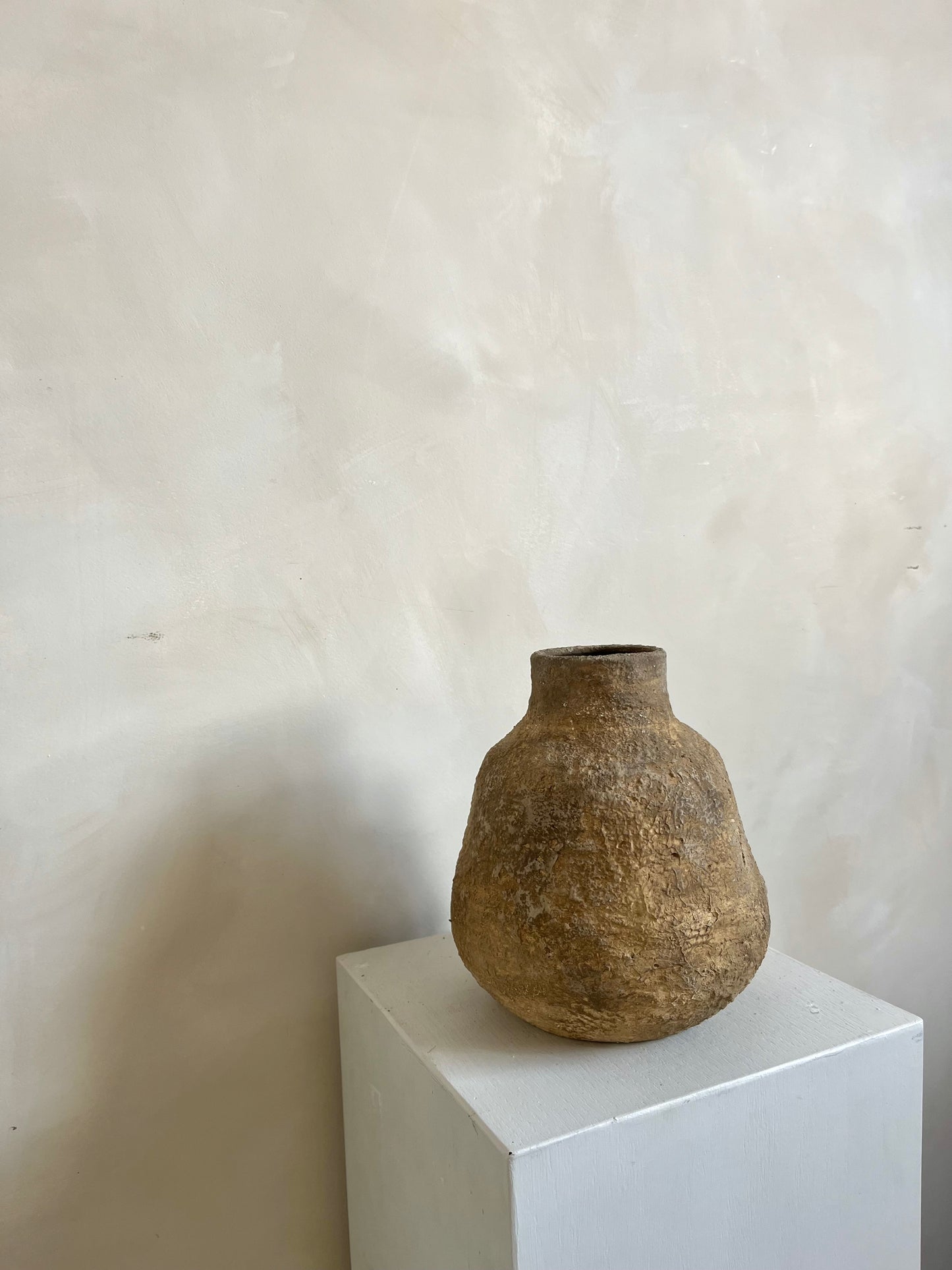 EARTH  | warm amber brown textured rustic irregular vase