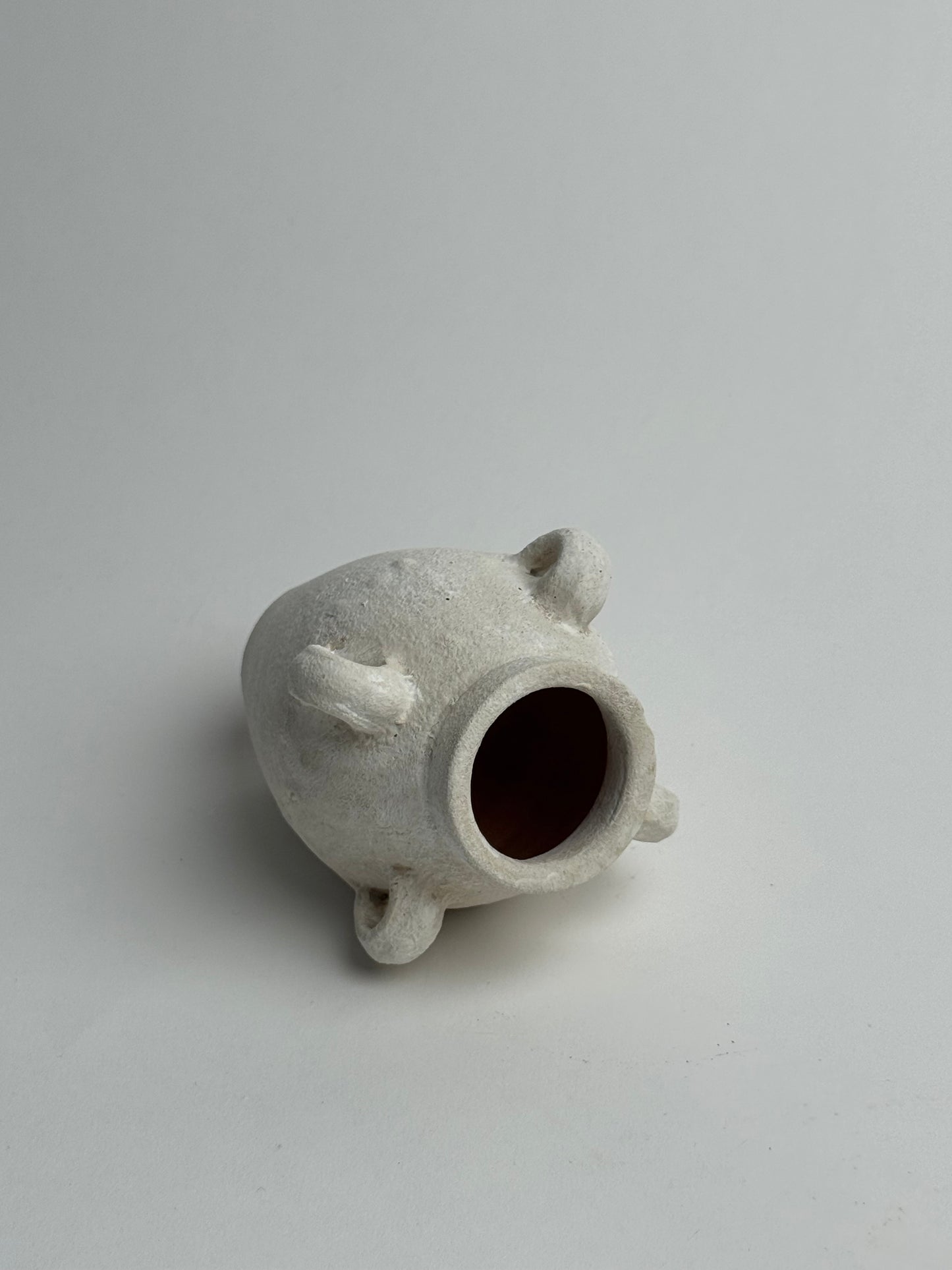 Up-Cycled | Small Off-White Mediterranean Handled Vase